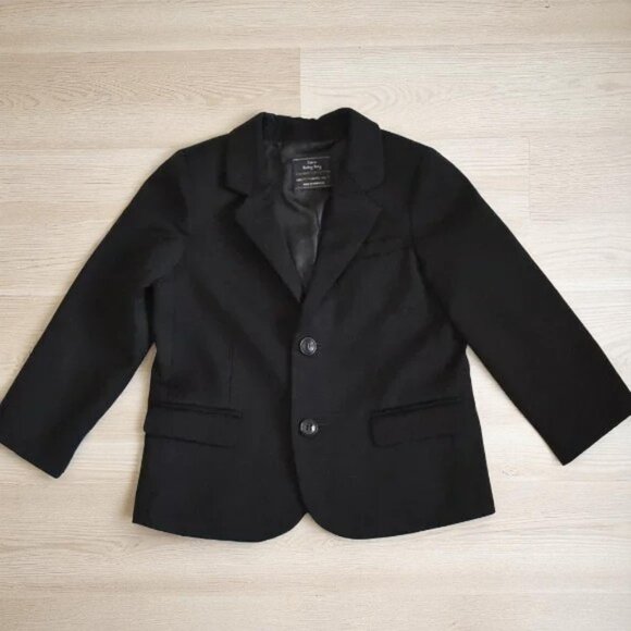 Zara Baby Boy Tailored Collection Extra Fine Wool Black Blazer 18-24 Months - Picture 2 of 7